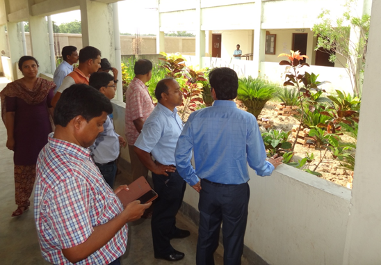 UNIVERSITY VISIT TEAM OBSERVED GARDEN MAINTAINED BY NSS
